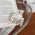 Simple Marble Textutred Acetate Mini Hair Clip 6W6HCP1301