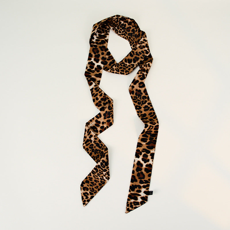 Vintage Leopard Print Silk Scarf 6W6NSI255