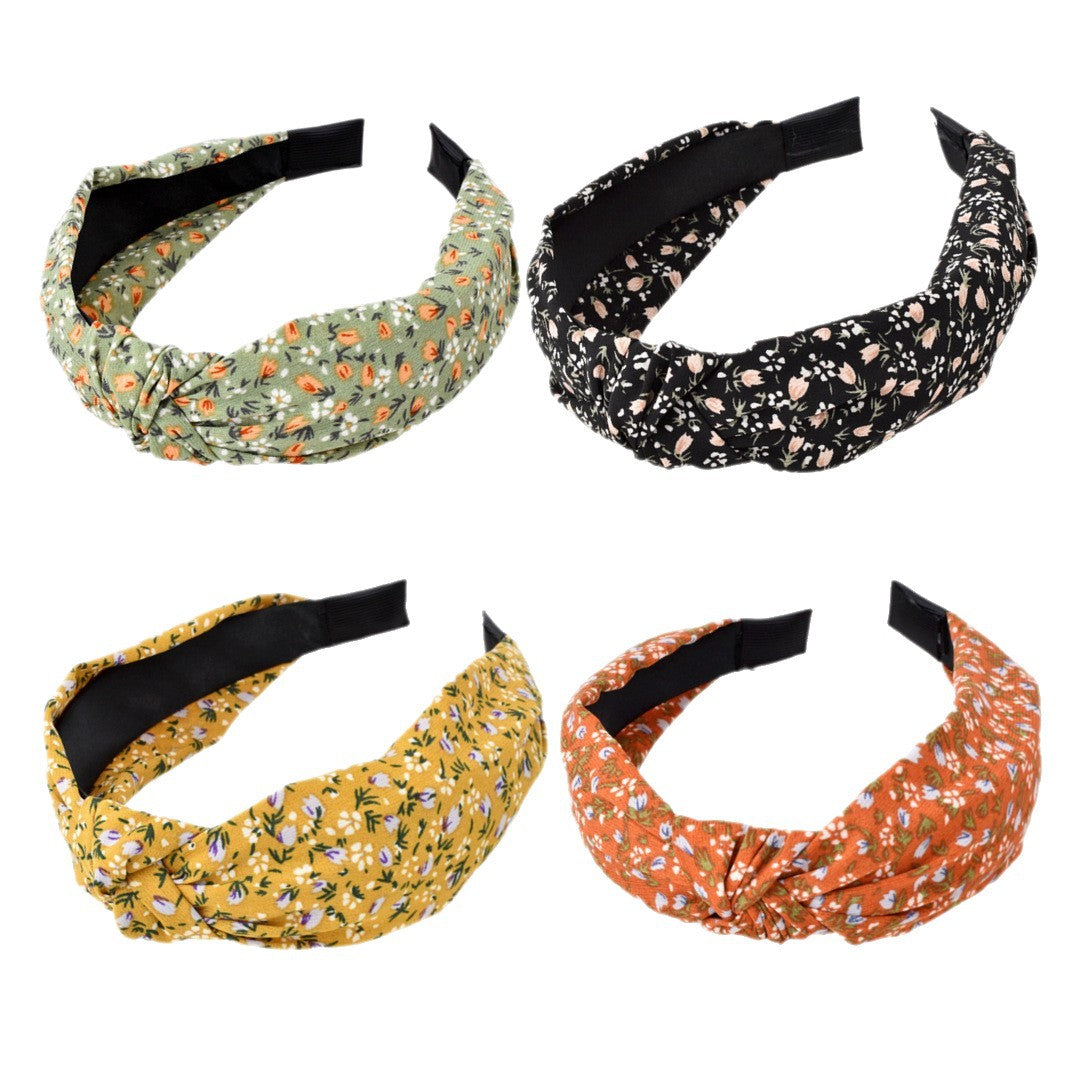Boho Knotted Floral Headband - DippedShop Wholesale - #3827
