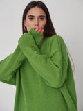 Solid Loose Sweater - DippedShop Wholesale - #4163
