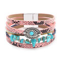 Vintage Multi Layer Snack Print PU Bracelets 6W6JBR497