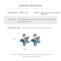 Pearlescent Enamel Flower Drop Earrings 6W6JER789