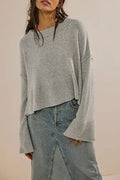 Solid Flared Sleeve Sweater - DippedShop Wholesale - #3939