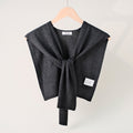 Casual Solid Color Sweater Knit Shawl Wrap 6W6NSC60