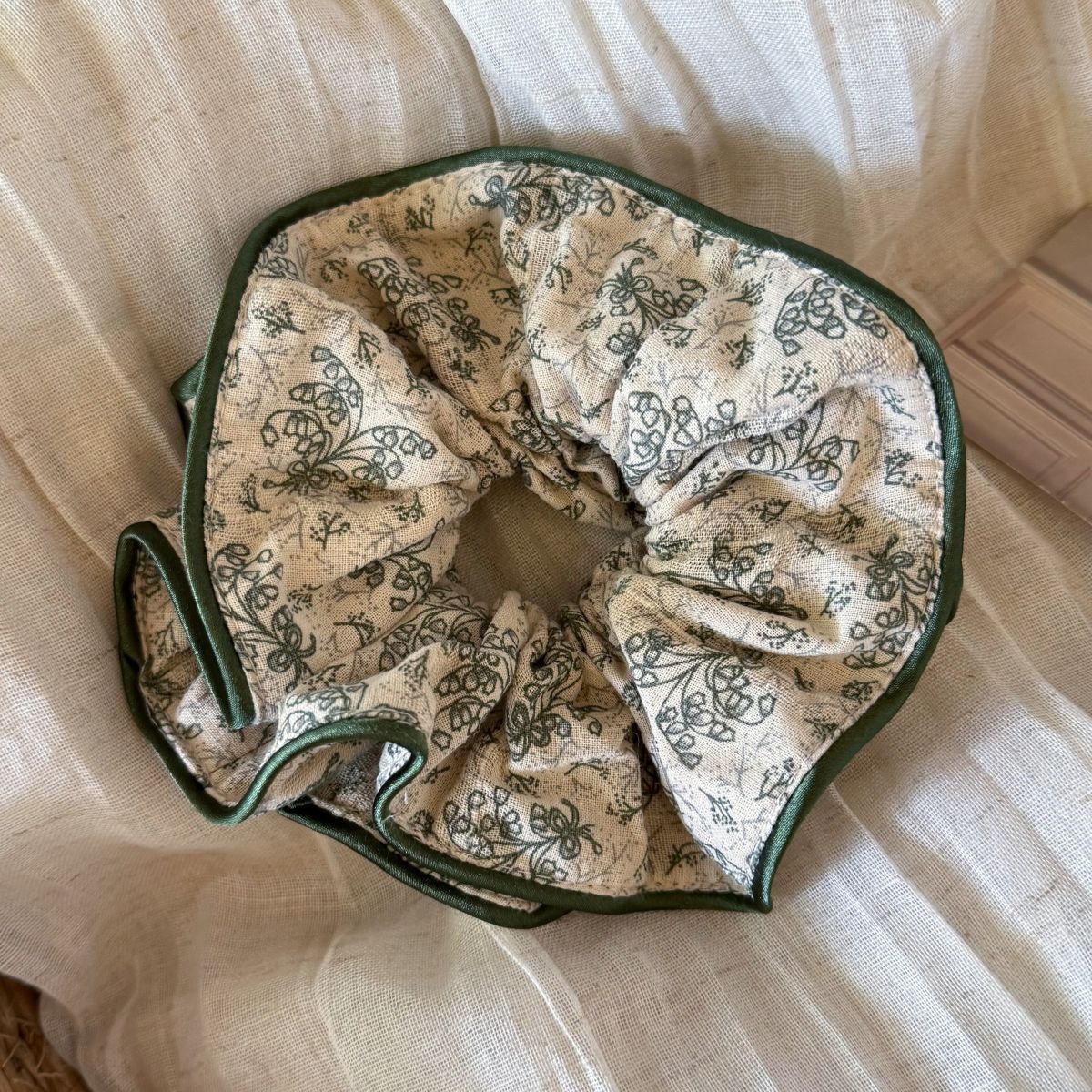 Double-Layer Floral Print Elastic Hair Scrunchie 6W6HSR479