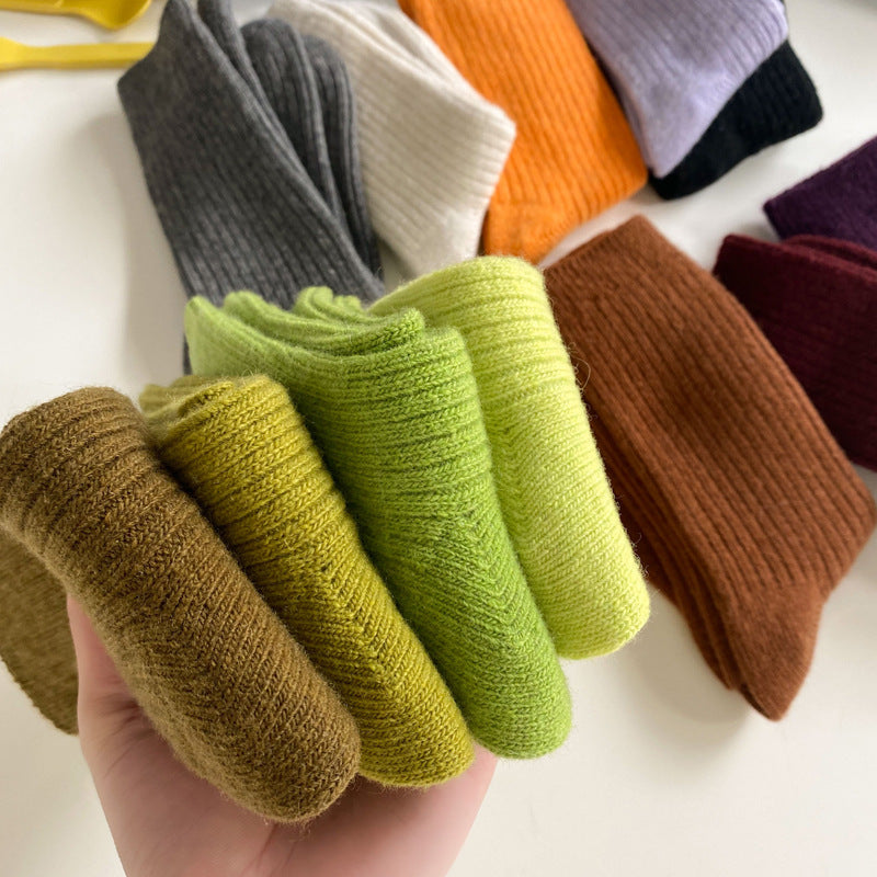 Winter Warm Ribbed Wool-Blend Slouchy Socks 6W8FSO679