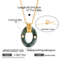 Vintage Gold Oval Pendant Necklace - DippedShop Wholesale - #6547