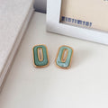 Stylish Hollow Out Rectangle Acrylic Drop Earrings 6W6JER615