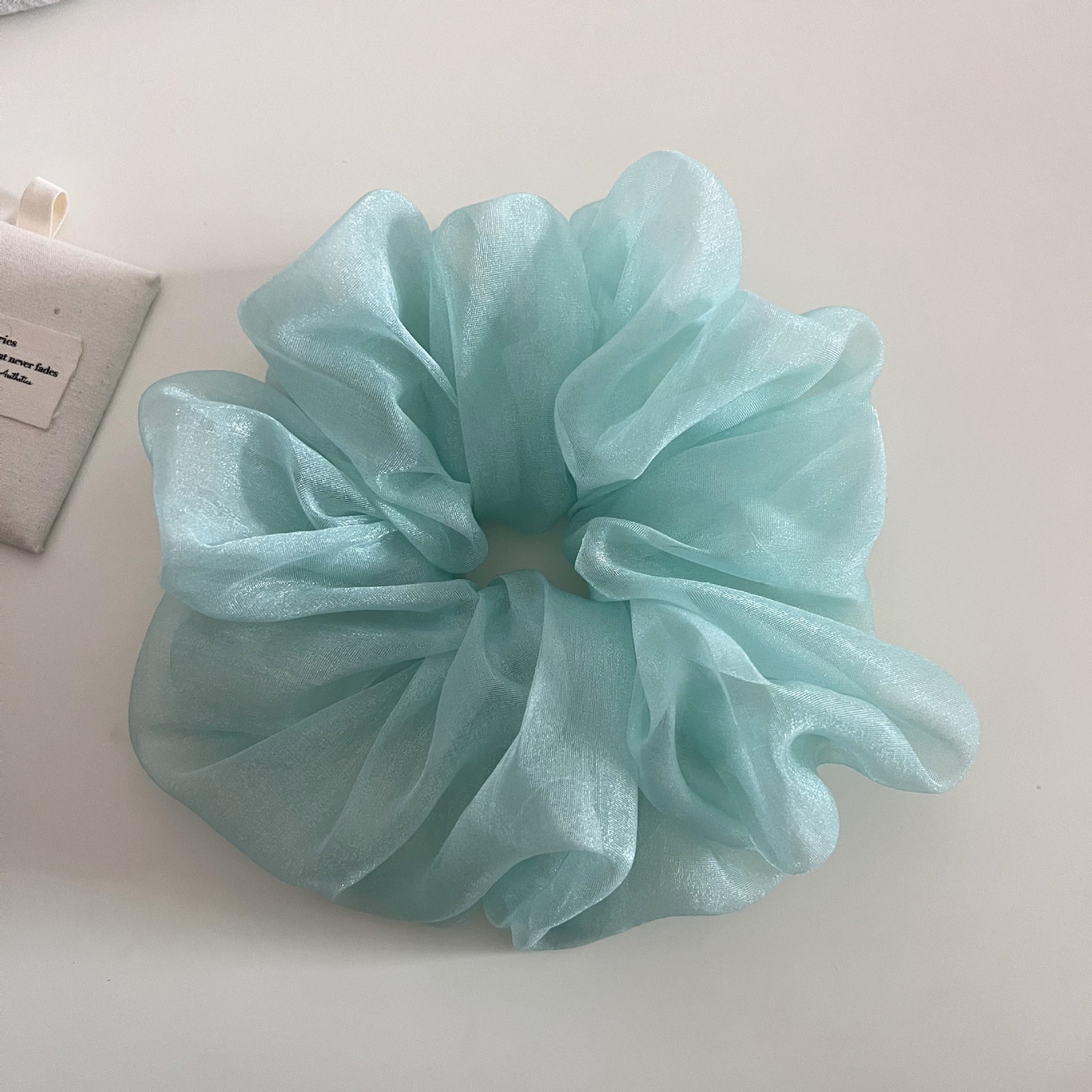 Refined Shimmery Sheer Organza Fluffy Elastic Scrunchie MK2BW6W6HSR83