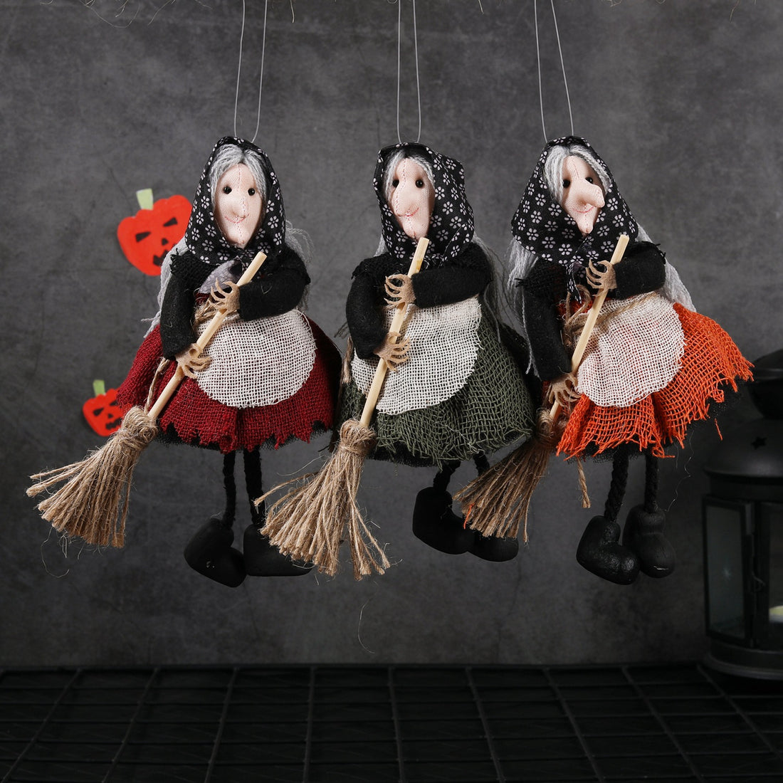 Halloween Broom Witch Cute Doll DPJD2624