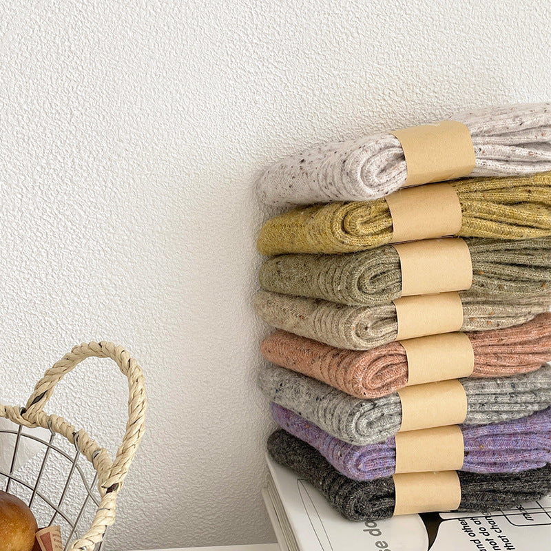 Simple Wool Thicken Warm Crew Socks DP25H541