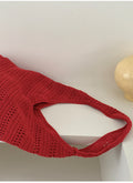 Solid Color Hollow Woven Shoulder Bag 6W10BBG1793