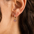 Trendy Cubic Zirconia Teardrop Dangle Hoop Earrings 6W6JER599