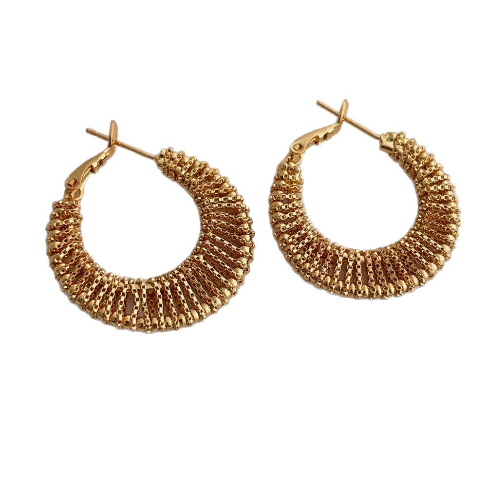 Electroplated 3D Openwork Earrings - DippedShop Wholesale - #7619