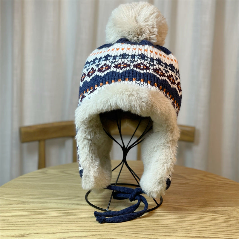 Fair Isle Fleece Trapper Hat - DippedShop Wholesale - #1203