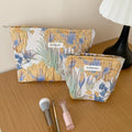 Vintage Floral Embossed Portable Makeup Bag MK2BW6W10BOB402
