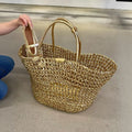 Stylish Gold Hollow Out Large Capacity Tote Bag MK2BK6W10BBG08