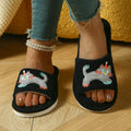 Cartoon Cat Striped Slippers - DippedShop Wholesale - #2963