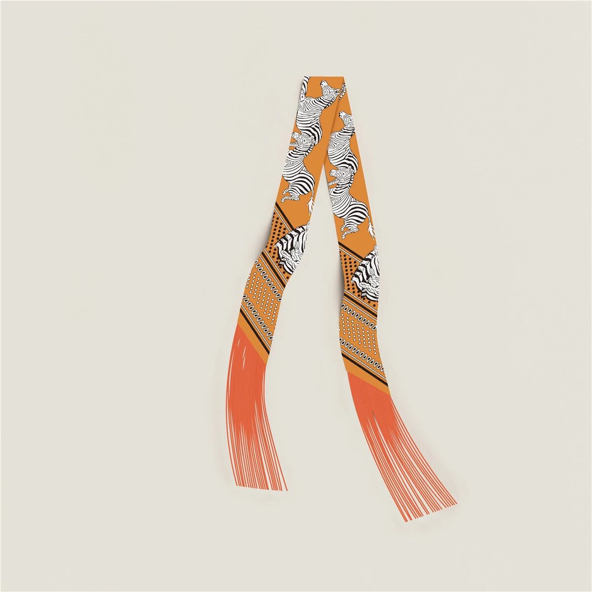 Horse Print Tassel Silk Scarf - DippedShop Wholesale - #3459