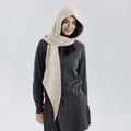 Minimalist Solid Color Hooded Triangle Scarf 6W6NSW300