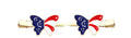 Stylish USA Flag Butterfly Duckbill Barrette Hair Clip 8AS6HCP65T