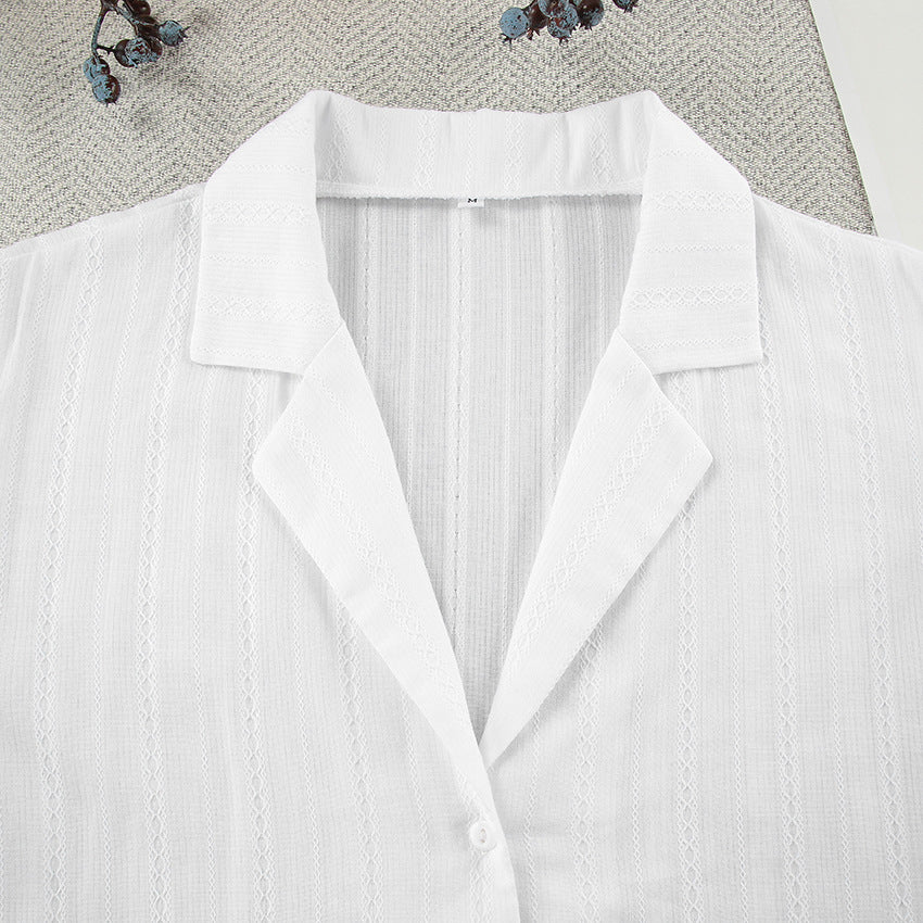 Stripe Jacquard Sleepwear Set - DippedShop Wholesale - #1795