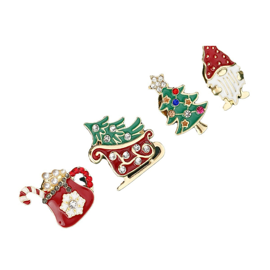 Trendy Rhinestone Cartoon Christmas Brooch DP25G620