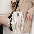 Boho Studded Tassel Mini Crossbody Bag 6W10BBG2407