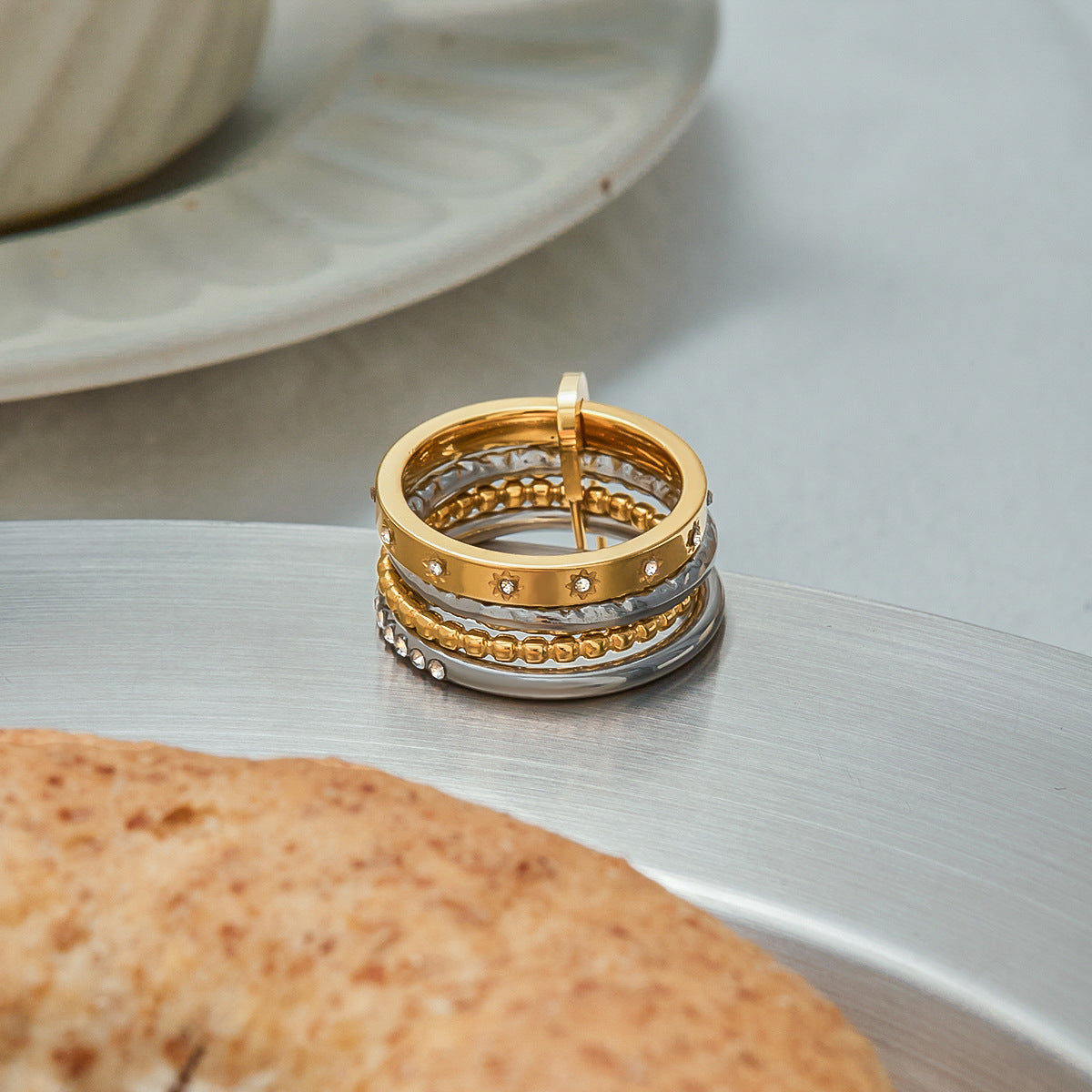 Multi-Layer Rhinestone Stackable Ring - DippedShop Wholesale - #0435