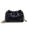 Fashion Woven Plaid Cloud Shoulder Bag 6W10BBG2419