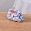 Cute Crochet Color Block Mini Coin Earbud Case 6S10BWB112
