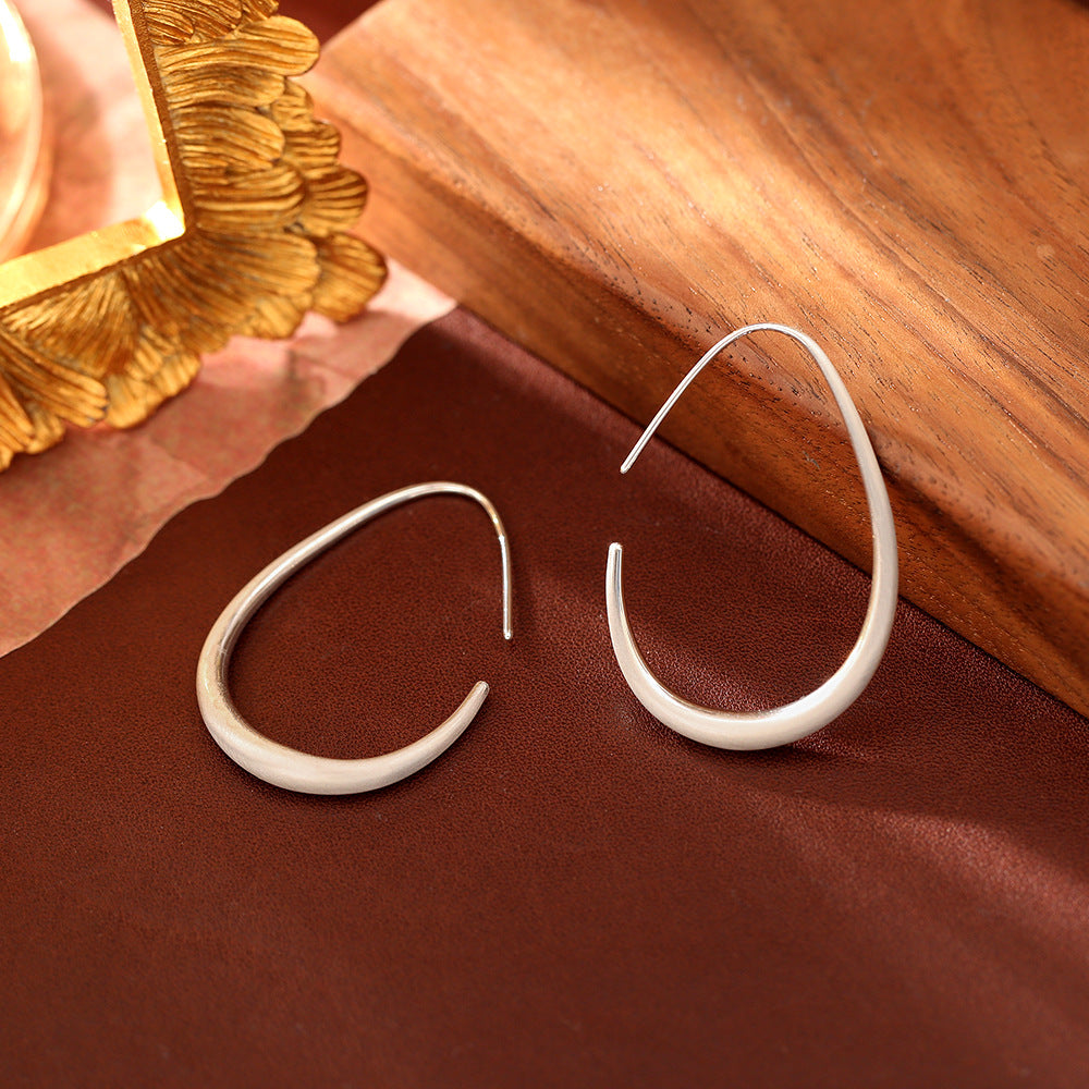 Simple Gold Plated C-Shape Hoo - DippedShop Wholesale - #1779
