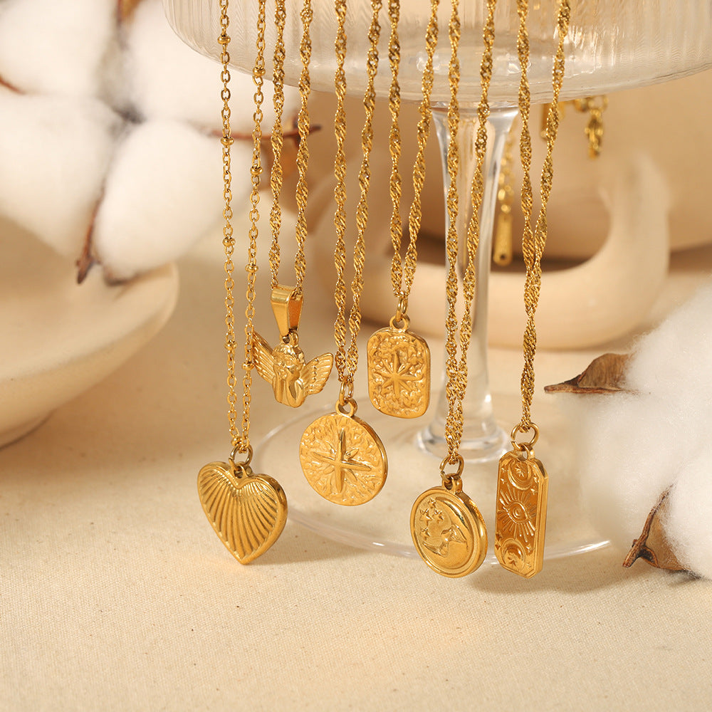 Gold Plated Heart Choker - DippedShop Wholesale - #1155