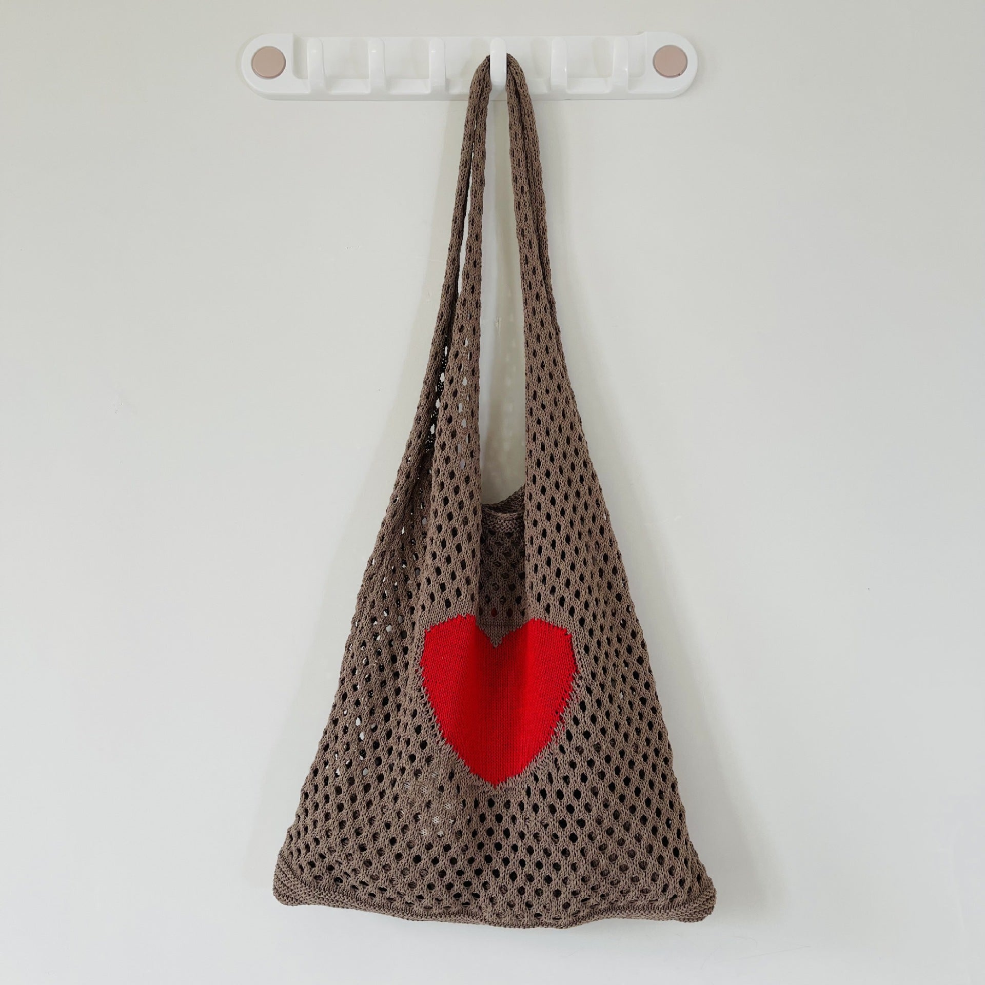 Heart Hollow Knit Tote - DippedShop Wholesale - #4083