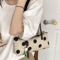 Vintage Polka Dots Canvas Shoulder Bag 6W10BBG1354