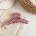 Retro Plaid Hair Claw - DippedShop Wholesale - #9171