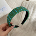 Retro Polka Dots Print Wide Headband MK2PIM6W6HBD74