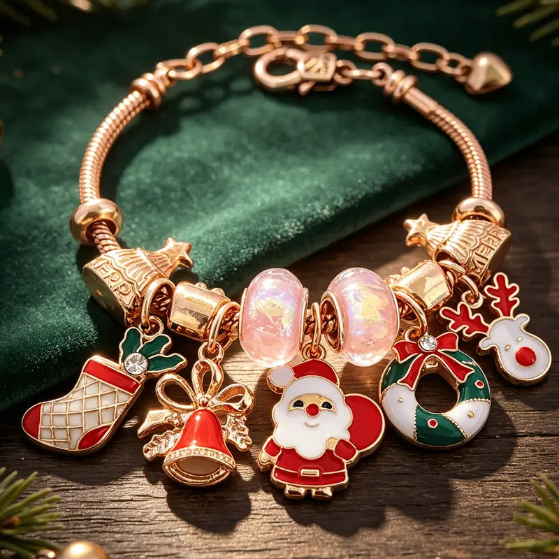 Santa Sock Pendant Bracelet - DippedShop Wholesale - #4195