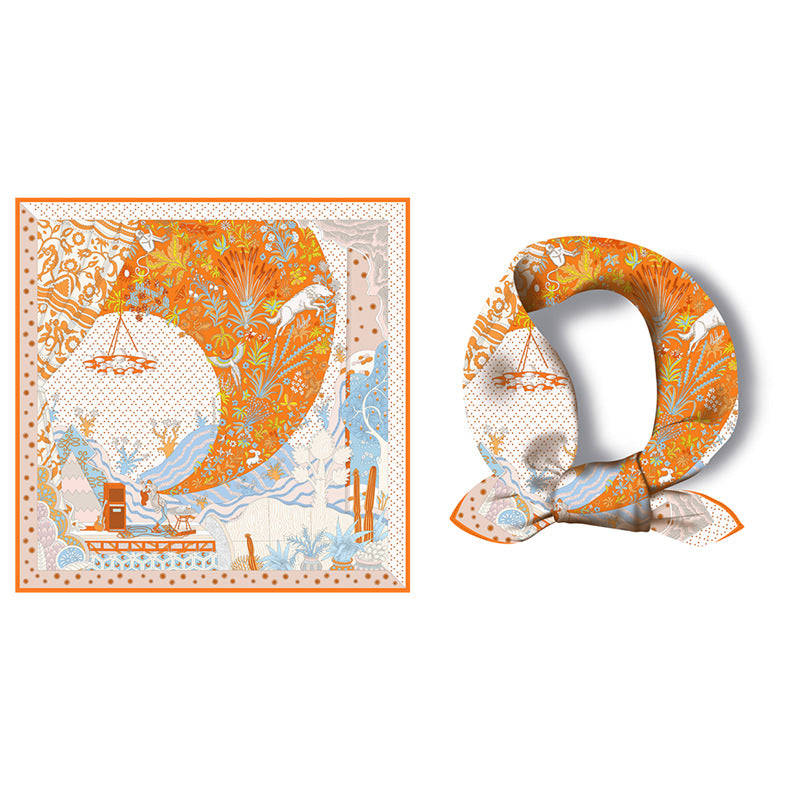 Abstract Silk Square Scarf - DippedShop Wholesale - #5155