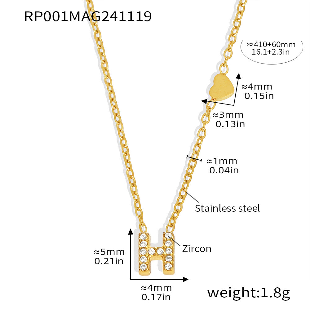Gold Letter Pendant Choker - DippedShop Wholesale - #4323