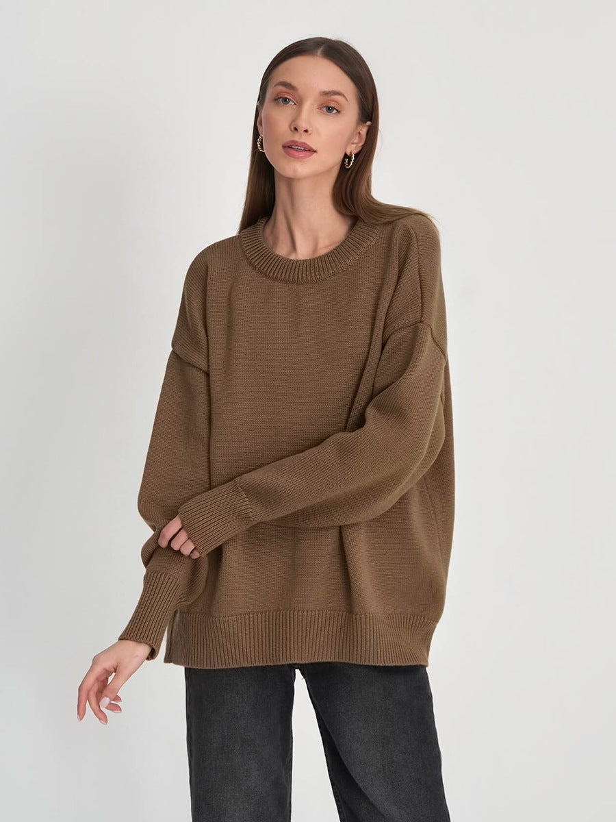 Solid Loose Sweater - DippedShop Wholesale - #3971