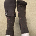 Floral Print Wool Blend Warm Crew Socks 6W8FSO714
