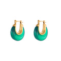 Retro Gold Plated Resin Hoop E - DippedShop Wholesale - #7715