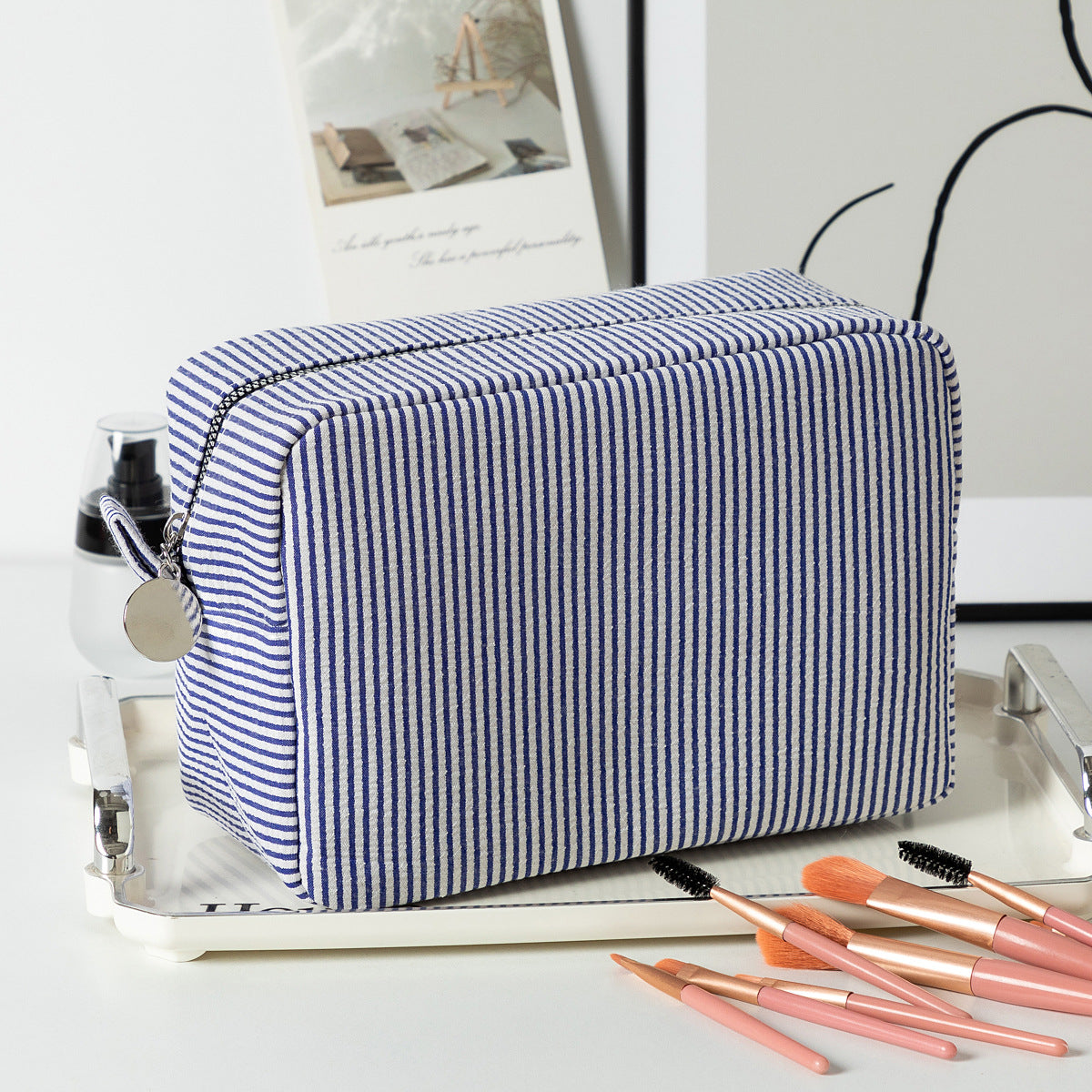 Minimalist Striped Cosmetic Bag - DippedShop Wholesale - #2083