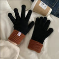 Winter Color Block Touch Screen Knit Gloves 6W6GLO58