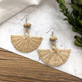 Rattan Beach Dangle Earrings - DippedShop Wholesale - #3235