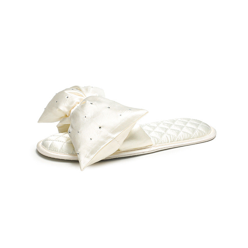 Rhinestone Bow Slippers - DippedShop Wholesale - #7331