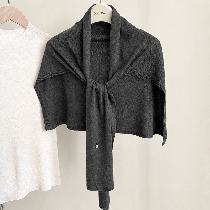 Elegant Solid Color Knit Shawl Wrap 6W6NSC55