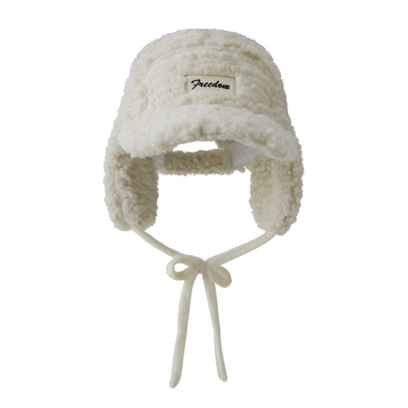 Solid Color Teddy Fleece Padded Warm Hat DPH1329