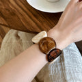 Fashion Color Block Marbled Acrylic Bangle Bracelet 6W6JBR575